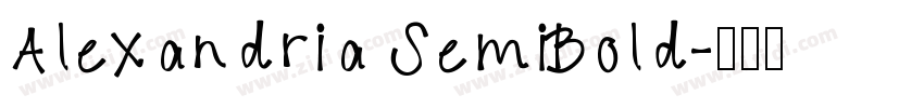 Alexandria SemiBold字体转换